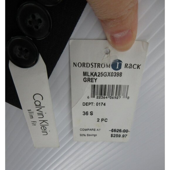 Calvin Klein Sport Coat 36 Short Blazer Wool Slim Fit Business NEW - Picture 5 of 16